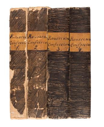 ROUSSEAU, JEAN-JACQUES. Les Confessions. 4 vols. 1782-89